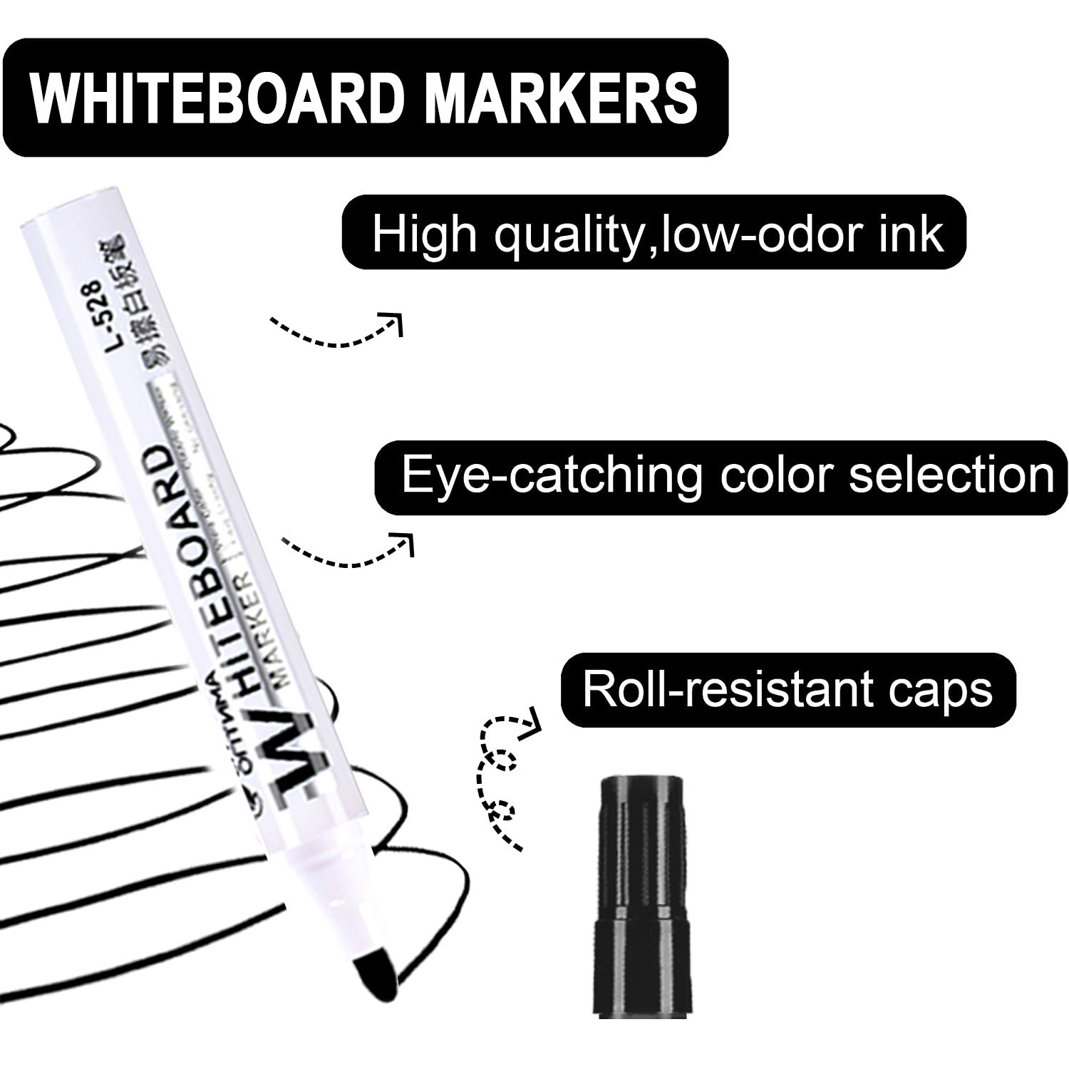 1/50/100Pcs Erasable Whiteboar - Whiteboard Marker Set ulasan dan harga