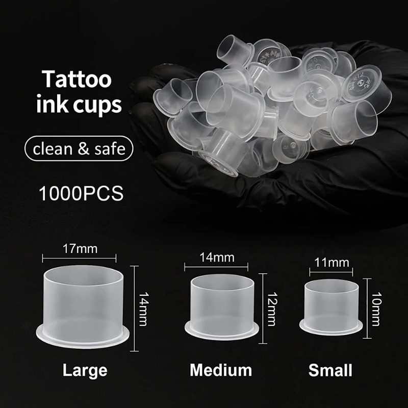 100Pcs Plastic Tattoo Ink Cups - Calligraphy Ink Bottle ulasan dan harga