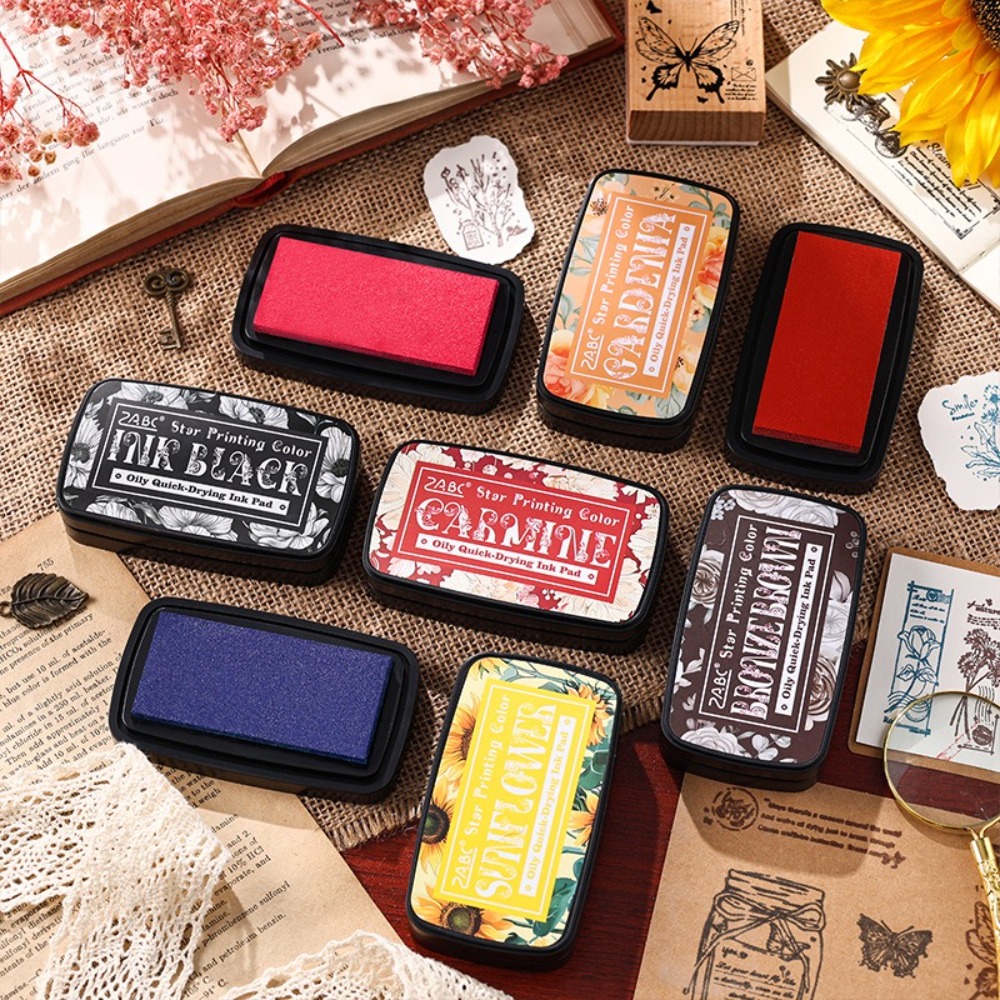 New Colorful Ink Pad Rectangul - Self Inking Stamp ulasan dan harga