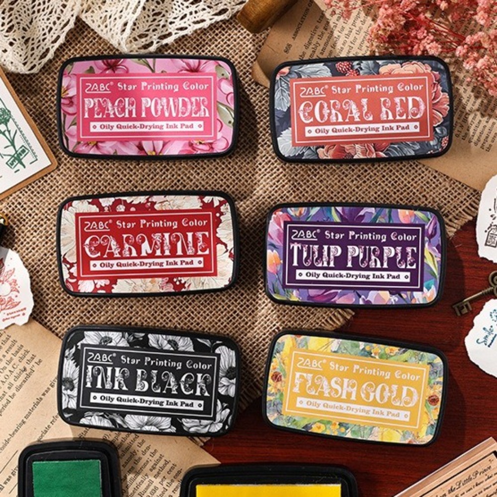 New Colorful Ink Pad Rectangul - Self Inking Stamp ulasan dan harga