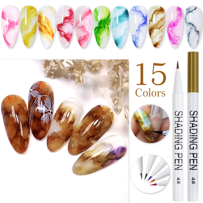 UV Gel Nail Art Pen for Marbli - Gel Ink Pen Set ulasan dan harga