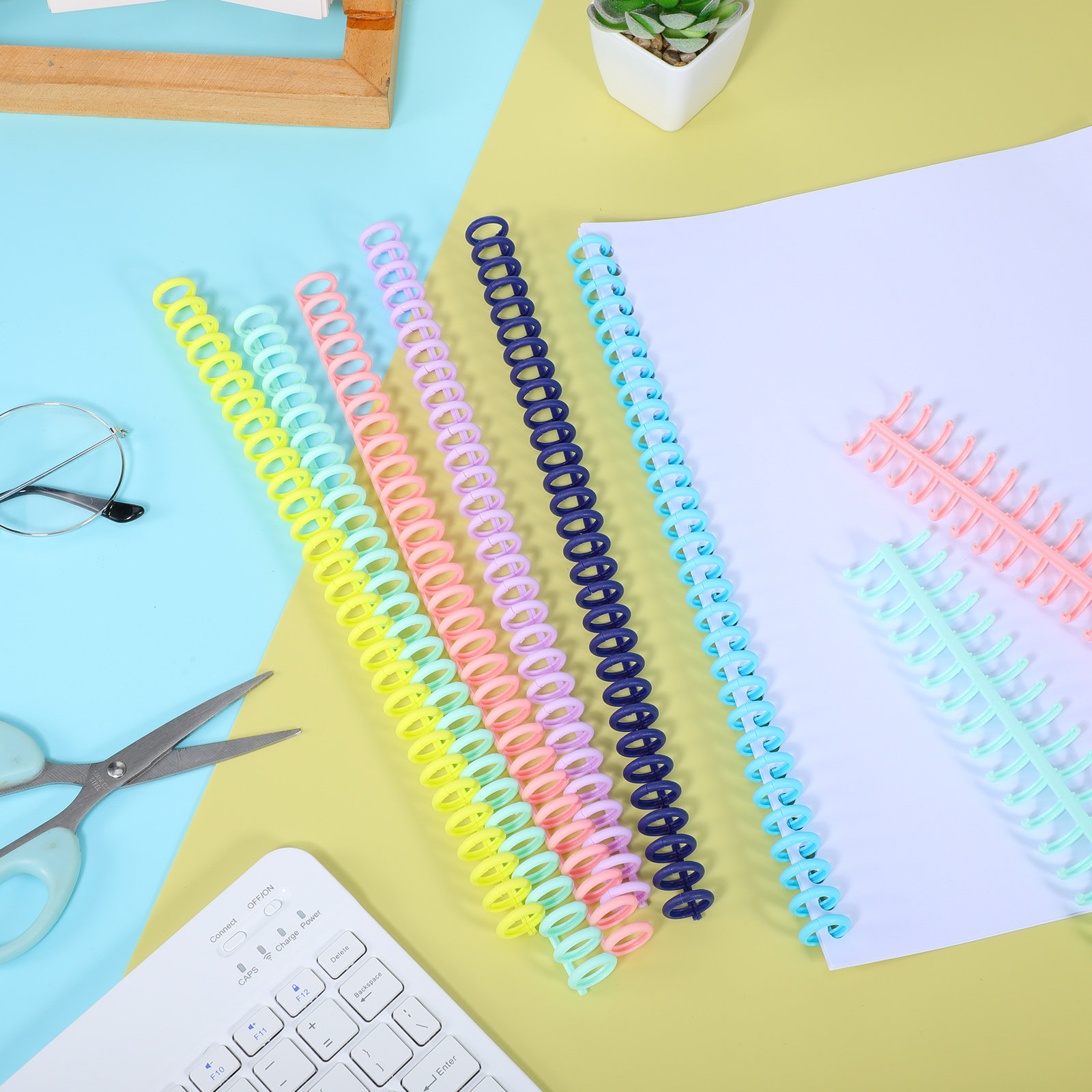 12Pcs Flexible Plastic Binding - Binding Comb Plastic ulasan dan harga